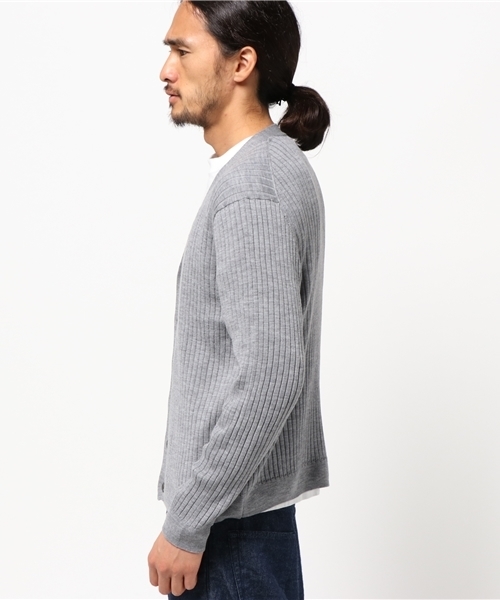 HELIOPOLE（エリオポール）の「ワイドリブカーディガン（カーディガン/ボレロ・メンズ・ネイビー/オレンジ/グレー・46/48/44）」の4枚目の写真