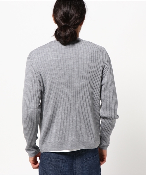 HELIOPOLE（エリオポール）の「ワイドリブカーディガン（カーディガン/ボレロ・メンズ・ネイビー/オレンジ/グレー・46/48/44）」の5枚目の写真