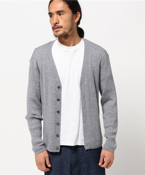 HELIOPOLE（エリオポール）の「ワイドリブカーディガン（カーディガン/ボレロ・メンズ・ネイビー/オレンジ/グレー・46/48/44）」の6枚目の写真