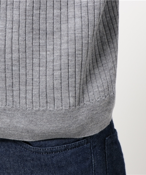 HELIOPOLE（エリオポール）の「ワイドリブカーディガン（カーディガン/ボレロ・メンズ・ネイビー/オレンジ/グレー・46/48/44）」の9枚目の写真