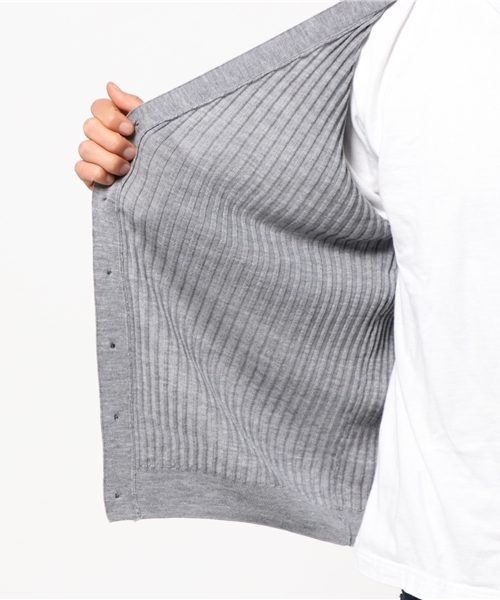 HELIOPOLE（エリオポール）の「ワイドリブカーディガン（カーディガン/ボレロ・メンズ・ネイビー/オレンジ/グレー・46/48/44）」の10枚目の写真