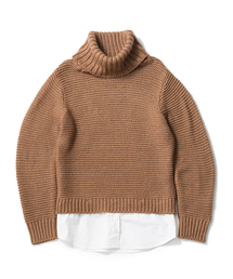 Denime | 【16AW新作予約】シャツ付きタートルニット(ニット/セーター)