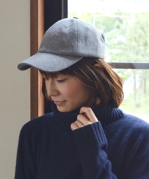 SHIPS JET BLUE(シップスジェットブルー)の「SHIPS JET BLUE: ウール ボールキャップ(キャップ・メンズ・ネイビー/オフホワイト/グレー/ブラック/ライトブルー/ピンク・ONE SIZE)」の3枚目の写真