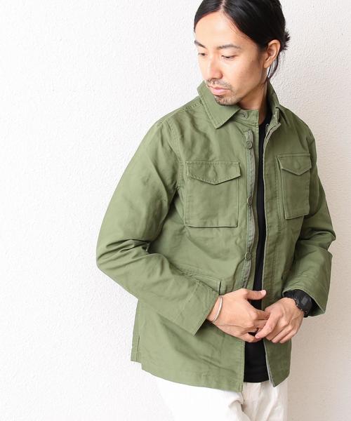 coen（コーエン）の「バックサテンM65（ミリタリージャケット・メンズ・ワインレッド/オリーブ・SMALL/LARGE/X-LARGE/MEDIUM）」の2枚目の写真