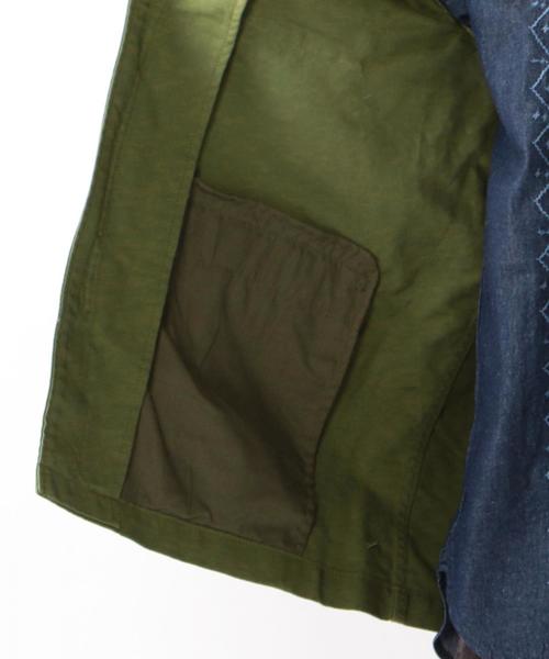 coen（コーエン）の「バックサテンM65（ミリタリージャケット・メンズ・ワインレッド/オリーブ・SMALL/LARGE/X-LARGE/MEDIUM）」の13枚目の写真