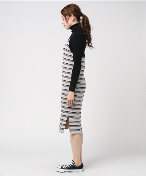 archives（アルシーヴ）の「マルチボーダーキャミワンピース（ワンピース・レディース・ピンク/グレー/ネイビー・MEDIUM）」の6枚目の写真