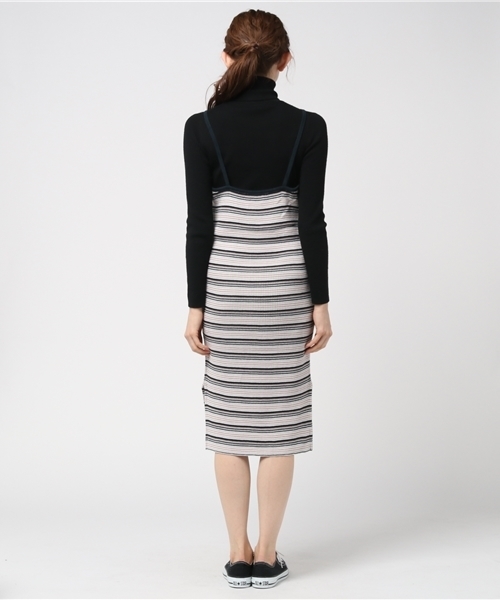 archives（アルシーヴ）の「マルチボーダーキャミワンピース（ワンピース・レディース・ピンク/グレー/ネイビー・MEDIUM）」の7枚目の写真