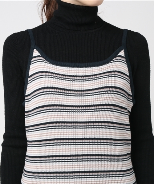 archives（アルシーヴ）の「マルチボーダーキャミワンピース（ワンピース・レディース・ピンク/グレー/ネイビー・MEDIUM）」の9枚目の写真