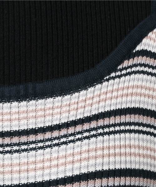 archives（アルシーヴ）の「マルチボーダーキャミワンピース（ワンピース・レディース・ピンク/グレー/ネイビー・MEDIUM）」の11枚目の写真