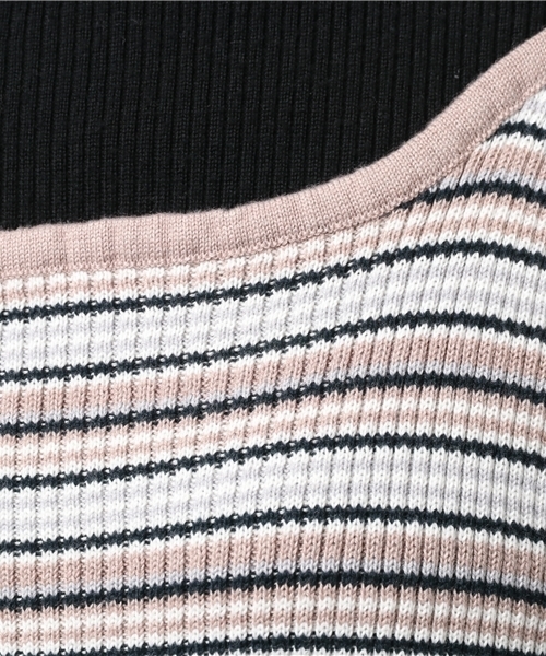 archives（アルシーヴ）の「マルチボーダーキャミワンピース（ワンピース・レディース・ピンク/グレー/ネイビー・MEDIUM）」の12枚目の写真