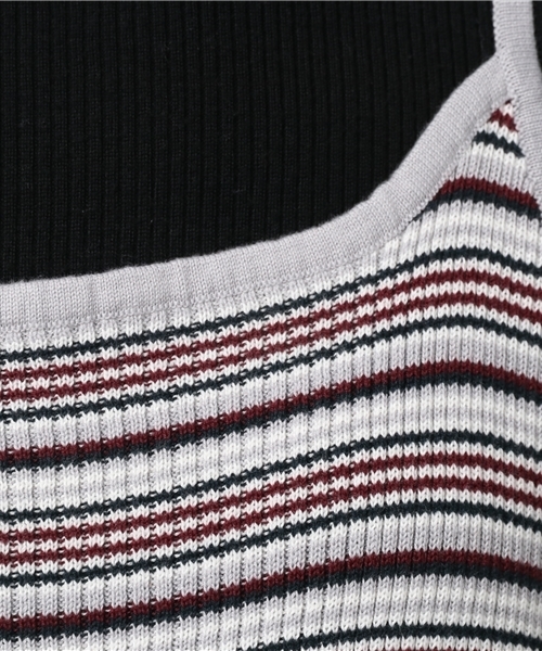 archives（アルシーヴ）の「マルチボーダーキャミワンピース（ワンピース・レディース・ピンク/グレー/ネイビー・MEDIUM）」の13枚目の写真