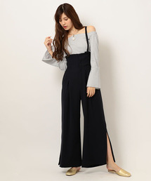 NINE | サスペンダー付ハイウエストパンツ　 　(その他パンツ)