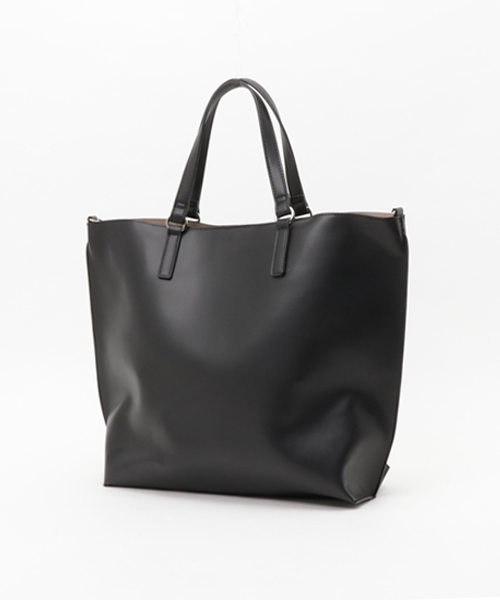 WEGO(ウィゴー)の「WEGO/ショルダー付きベーシックトート(トートバッグ・レディース・ベージュ/ブラック・FREE)」の3枚目の写真