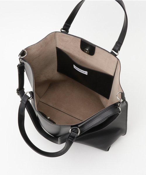 WEGO(ウィゴー)の「WEGO/ショルダー付きベーシックトート(トートバッグ・レディース・ベージュ/ブラック・FREE)」の7枚目の写真