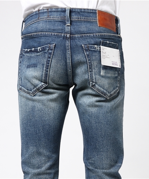 YANUK（ヤヌーク）の「◇YANUK / ヤヌーク MICHEL デニムブリーチ（デニムパンツ・メンズ・ブルー/サックスブルー・30/28/31/29/32）」の6枚目の写真