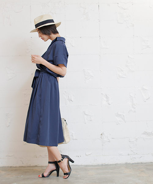 coca（coca）（コカ）の「大人上品カシュクールオールインワン（つなぎ/オールインワン・レディース・ネイビー・ONE SIZE）」の9枚目の写真