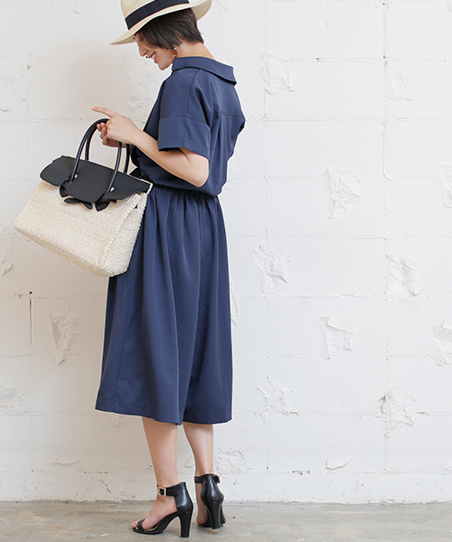 coca（coca）（コカ）の「大人上品カシュクールオールインワン（つなぎ/オールインワン・レディース・ネイビー・ONE SIZE）」の12枚目の写真