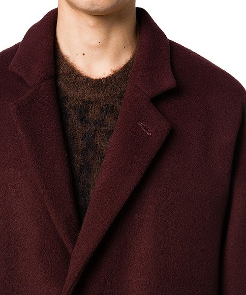 CLANE（クラネ）の「OVER CHESTER COAT（チェスターコート・メンズ・ブラック/グレー/ボルドー・1/2）」の19枚目の写真