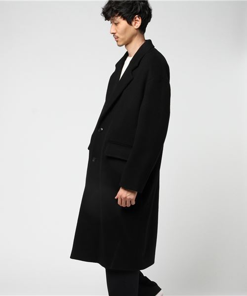 CLANE（クラネ）の「OVER CHESTER COAT（チェスターコート・メンズ・ブラック/グレー/ボルドー・1/2）」の7枚目の写真