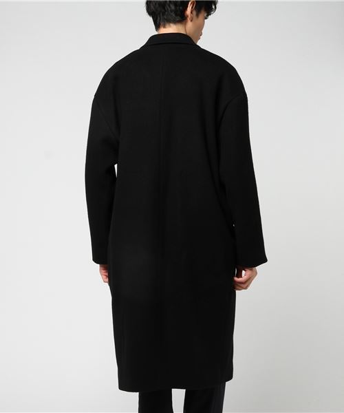 CLANE（クラネ）の「OVER CHESTER COAT（チェスターコート・メンズ・ブラック/グレー/ボルドー・1/2）」の5枚目の写真