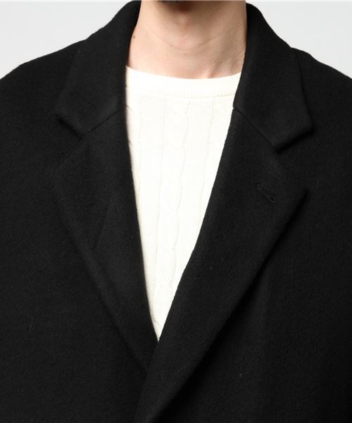 CLANE（クラネ）の「OVER CHESTER COAT（チェスターコート・メンズ・ブラック/グレー/ボルドー・1/2）」の4枚目の写真