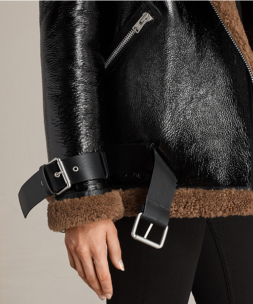 ALLSAINTS（オールセインツ）の「HAWLEY OVERSIZED SHEARLING BIKER