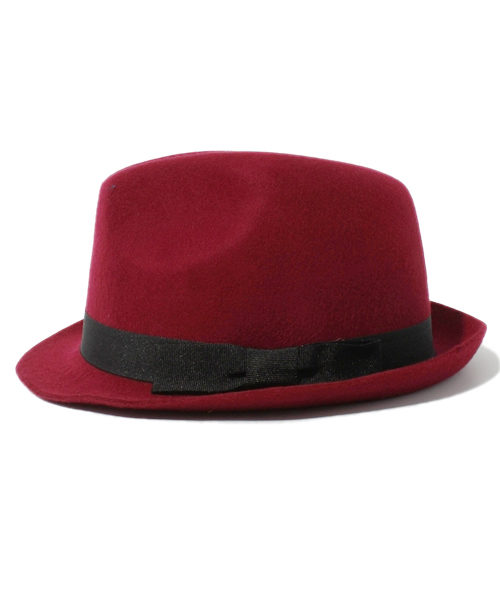 WEGO（ウィゴー）の「フェルト中折ハット（ハット・メンズ・ブラック/ネイビー/ワイン・FREE）」の4枚目の写真