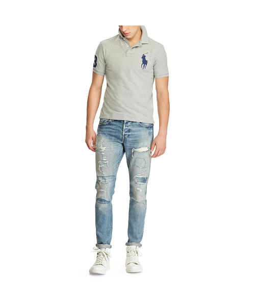 POLO RALPH LAUREN(ポロ ラルフ ローレン)の「カスタム スリム フィット メッシュ ポロシャツ(ポロシャツ・メンズ・グレー/グリーン/ブルー系9・X-LARGE/X-SMALL/SMALL/MEDIUM/LARGE)」の5枚目の写真