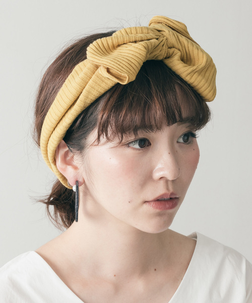 Smelly スメリー の ボリュームカラーリブターバン ヘアバンド Wear