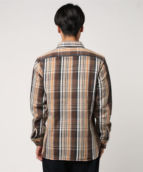 AVIREX（アヴィレックス）の「AVIREX/アヴィレックス/デイリー コットン フランネル ワークシャツ/COTTON FLANNEL WORK SHIRT（シャツ/ブラウス・メンズ・ブラウン/レッド/ベージュ/ネイビー/チャコール・LARGE/X-LARGE/MEDIUM/XX-LARGE/SMALL）」の7枚目の写真