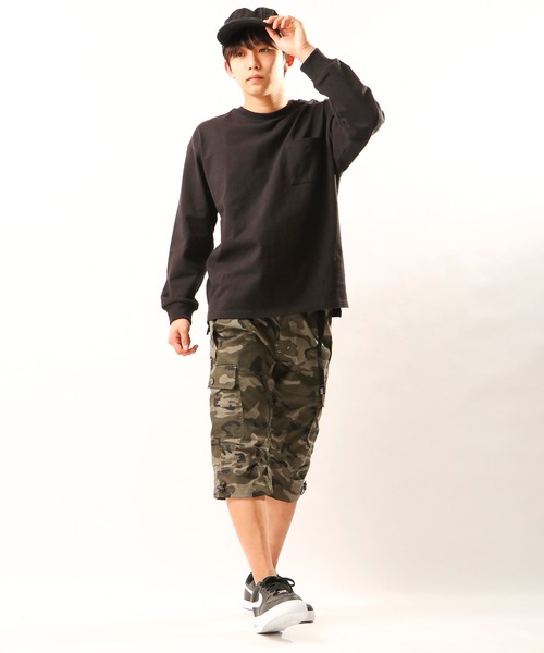 OUTDOOR PRODUCTS APPAREL(アウトドアプロダクツアパレル)の「OUTDOOR T/Cウエザークライミング7分丈カーゴパンツ(カーゴパンツ・メンズ・ブラック/カーキ/ブルー/杢グレー/ベージュ/ライトカーキ/カモフラージュ/ヘザーグレー/モカ/ネイビー・LL/M/L)」の17枚目の写真