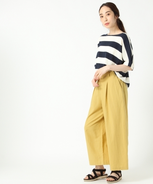 studio CLIP（スタディオクリップ）の「レーヨンコットンリネンクロスワイドパンツ（その他パンツ・レディース・グリーン/アイボリー/スモーク/イエロー・MEDIUM/SMALL/LARGE）」の7枚目の写真