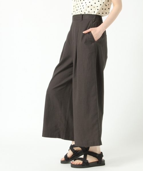 studio CLIP（スタディオクリップ）の「レーヨンコットンリネンクロスワイドパンツ（その他パンツ・レディース・グリーン/アイボリー/スモーク/イエロー・MEDIUM/SMALL/LARGE）」の10枚目の写真
