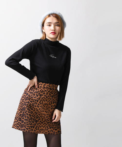 WEGO(ウィゴー)の「WEGO/レオパードジップミニスカート(スカート・レディース・ベージュ/ブラウン・FREE)」の10枚目の写真