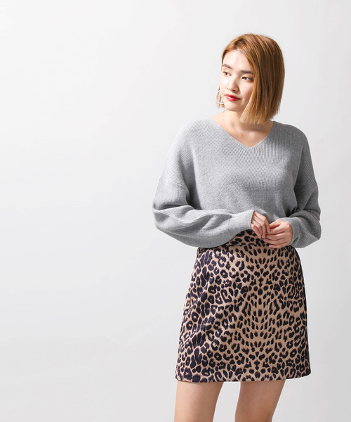 WEGO(ウィゴー)の「WEGO/レオパードジップミニスカート(スカート・レディース・ベージュ/ブラウン・FREE)」の8枚目の写真