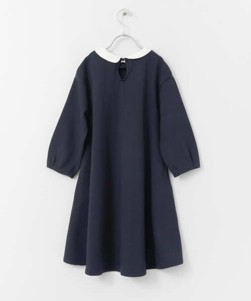 URBAN RESEARCH DOORS(アーバンリサーチドアーズ)の「付け襟フレアワンピース(KIDS)(ワンピース・キッズ・ベージュ/ネイビー・120/105/135)」の7枚目の写真