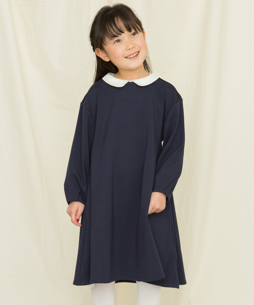 URBAN RESEARCH DOORS(アーバンリサーチドアーズ)の「付け襟フレアワンピース(KIDS)(ワンピース・キッズ・ベージュ/ネイビー・120/105/135)」の11枚目の写真