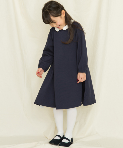 URBAN RESEARCH DOORS(アーバンリサーチドアーズ)の「付け襟フレアワンピース(KIDS)(ワンピース・キッズ・ベージュ/ネイビー・120/105/135)」の13枚目の写真