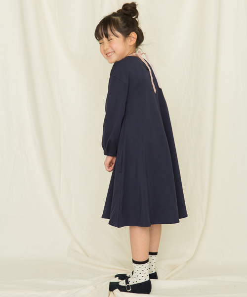 URBAN RESEARCH DOORS(アーバンリサーチドアーズ)の「付け襟フレアワンピース(KIDS)(ワンピース・キッズ・ベージュ/ネイビー・120/105/135)」の15枚目の写真