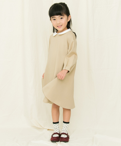 URBAN RESEARCH DOORS(アーバンリサーチドアーズ)の「付け襟フレアワンピース(KIDS)(ワンピース・キッズ・ベージュ/ネイビー・120/105/135)」の22枚目の写真