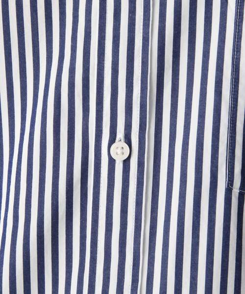 GLOBAL WORK（グローバルワーク）の「ファインスムースストライプバンドカラーシャツ/817740（シャツ/ブラウス・メンズ・ブルー系その他/グレー系その他7/ブルー系その他7・SMALL/MEDIUM/LARGE/X-LARGE）」の15枚目の写真