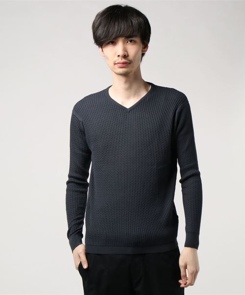 JOHN SMEDLEY ジョンスメドレー Vネック ニット エストネーション JOHN SMEDLEY（ジョンスメドレー）の「JOHN SMEDLEY / コットンVネック