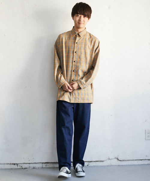 PairPair（ペアペア）の「チェック柄ＢＩＧシャツ（シャツ/ブラウス・メンズ・ベージュ・FREE）」の10枚目の写真