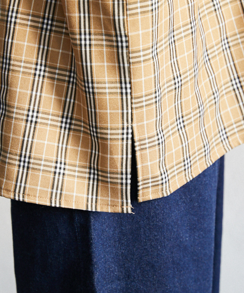 PairPair（ペアペア）の「チェック柄ＢＩＧシャツ（シャツ/ブラウス・メンズ・ベージュ・FREE）」の6枚目の写真