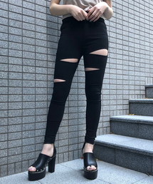 ENVYM | ハイウエストカッティングジェギンス(その他パンツ)