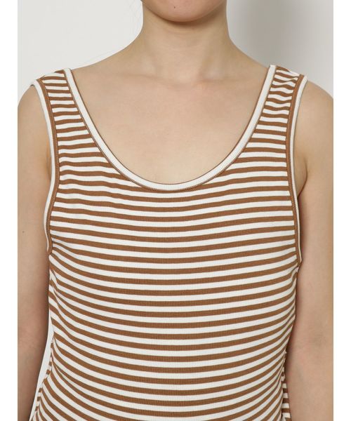Ungrid（アングリッド）の「バックデザインボーダータンクトップ（タンクトップ・レディース・ネイビー/キャメル・FREE）」の7枚目の写真