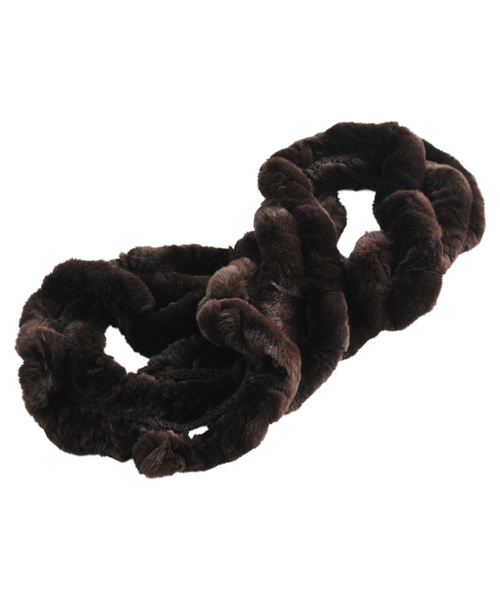 sankyo shokai(サンキョウショウカイ)の「レッキスファーロングスヌード(ネックウォーマー/スヌード・レディース・ブラック/ダークブラウン/ミックスグレー/ピンク/ダークパープル/モカ/ブラウン系その他/ワイン/グレイッシュベージュ・FREE)」の19枚目の写真