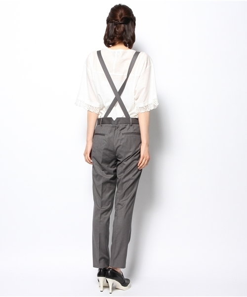 Liesse（リエス）の「サスペンダーパンツ【LEE 6月号】【VERY6月号】（その他パンツ・レディース・杢グレー/ネイビー・2/3）」の5枚目の写真