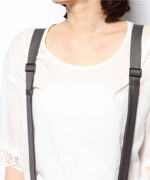 Liesse（リエス）の「サスペンダーパンツ【LEE 6月号】【VERY6月号】（その他パンツ・レディース・杢グレー/ネイビー・2/3）」の10枚目の写真