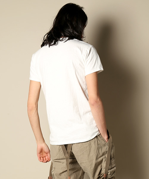 goa（ゴア）の「ナチュラルコットンＶネックＴee（Tシャツ/カットソー・メンズ・オフホワイト/キナリ/グレー/ベージュ・FREE）」の5枚目の写真